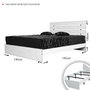 Hanah Home Somier Doble 140 Shiny White 145x205cm para Colchón 140x190cm Fabricado en Melamina Blanca Resistente